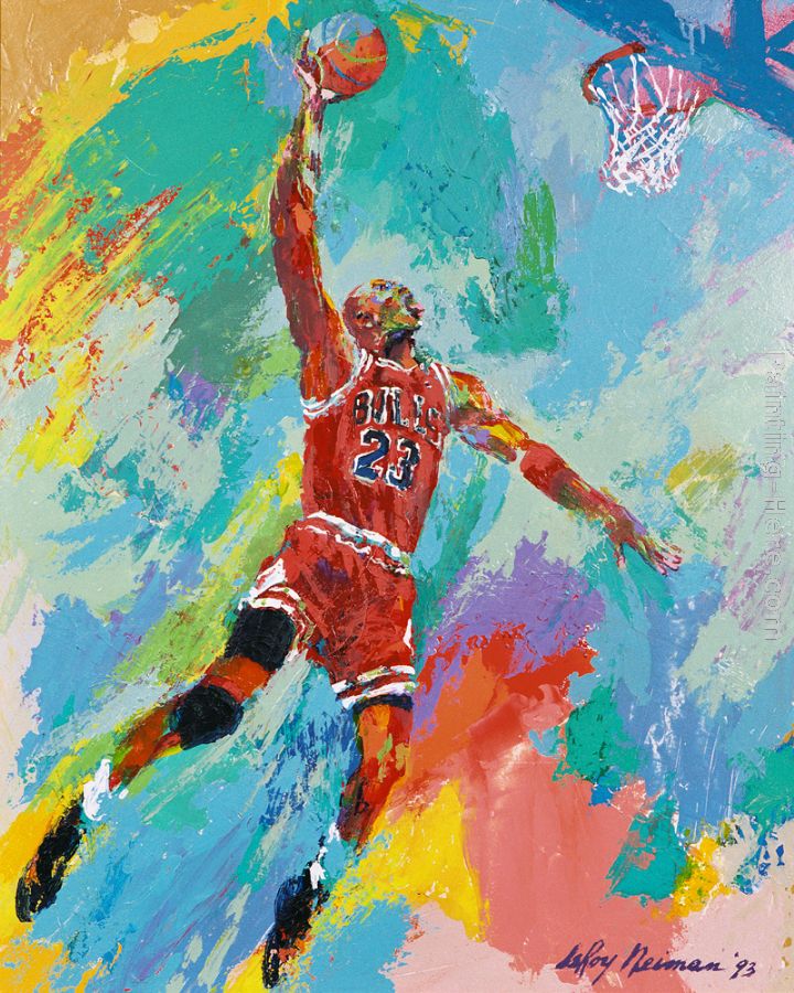 Leroy Neiman - Leroy Neiman Michael Jordan Art Painting